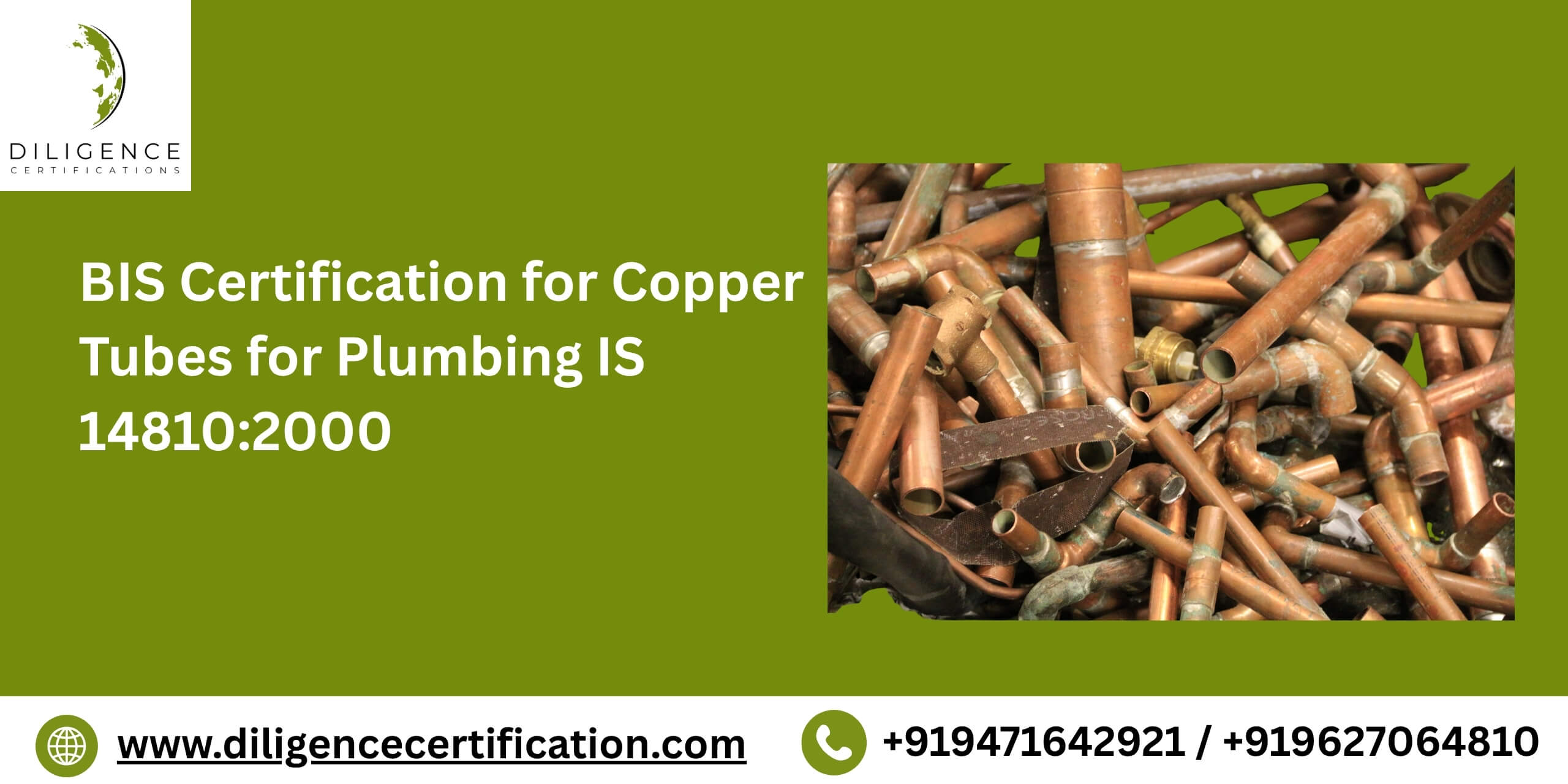 BIS Certification for Copper Tubes for Plumbing