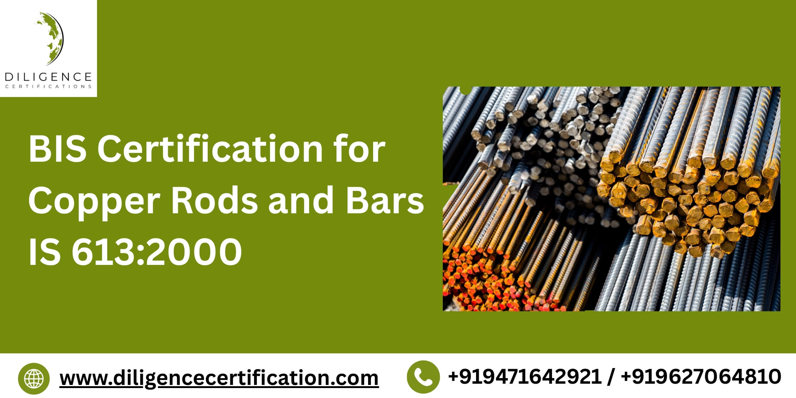 BIS Certification for Copper rods and bars