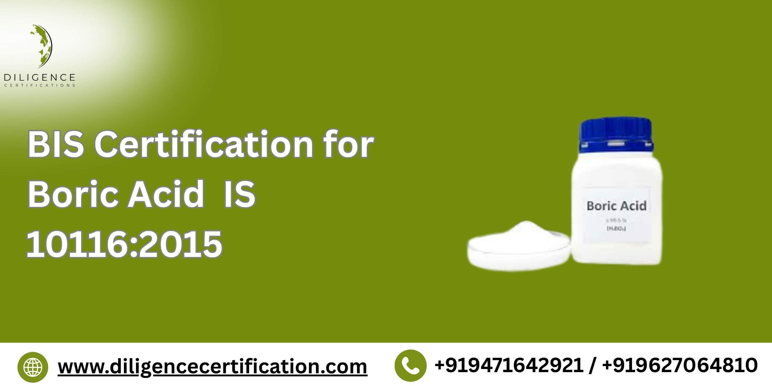 BIS Certification for Boric Acid
