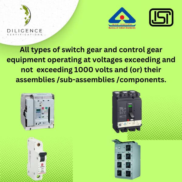 types of BIS certification for switchgear and control gear