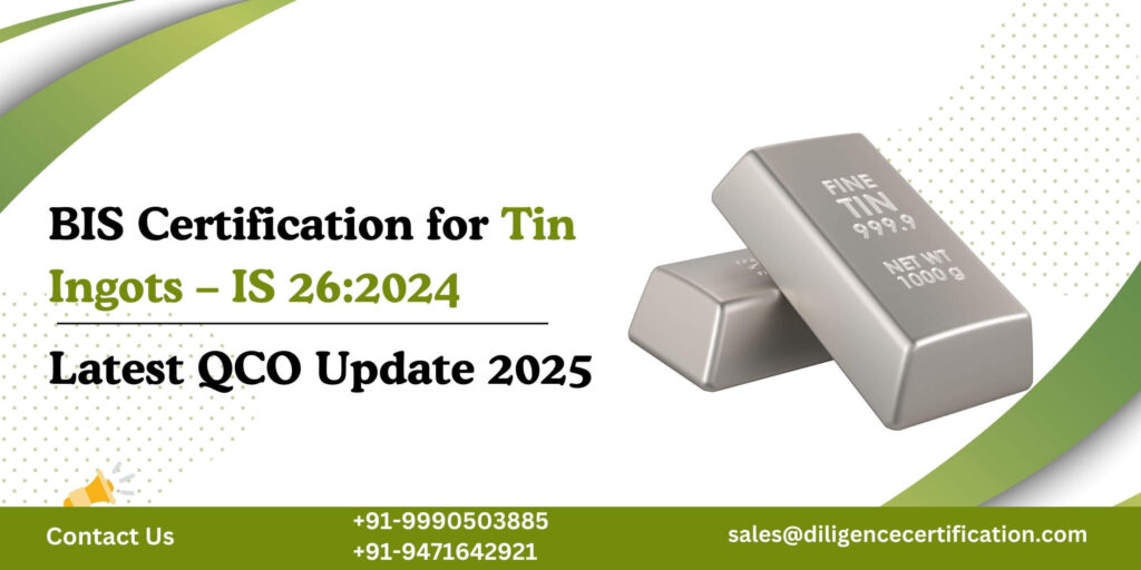 BIS Certification for Tin Ingots
