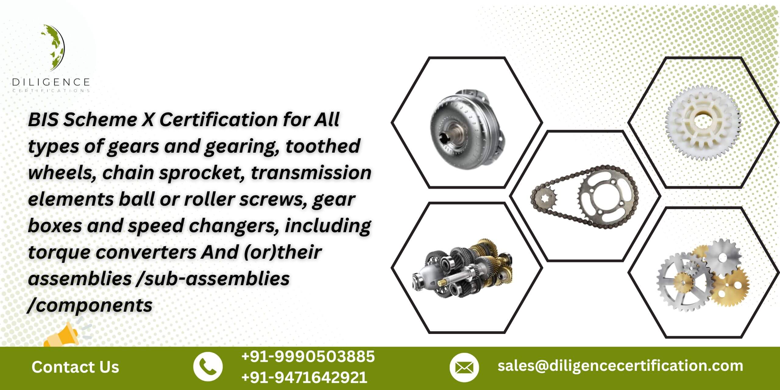BIS Scheme X Certification for gear