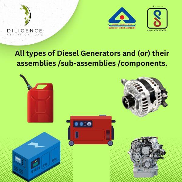 BIS certification for diesal generators