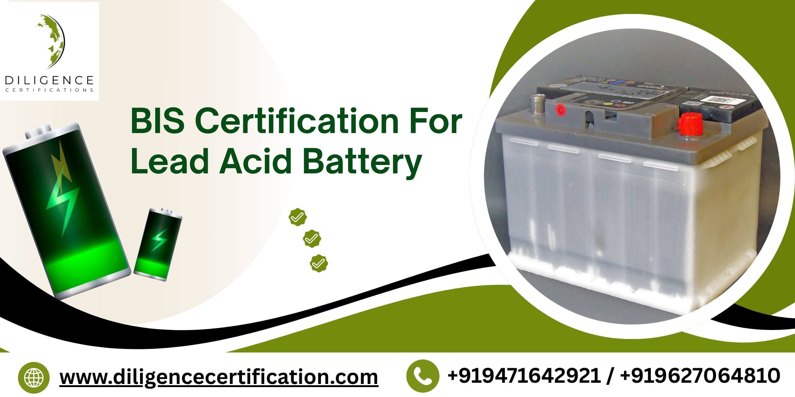 BIS certification for lead acid Batteries