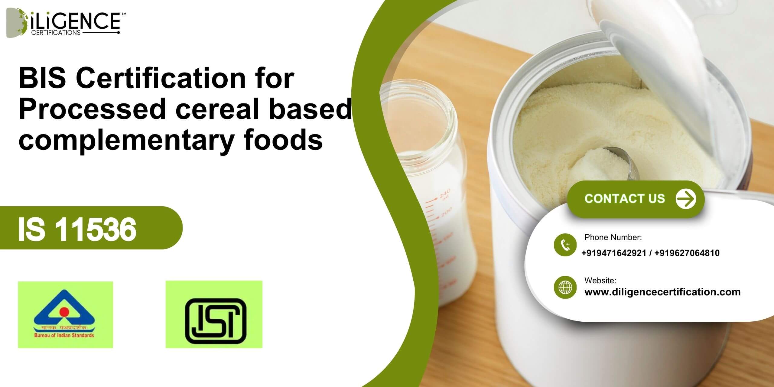 BIS Certification for Processed cereal based complementary foods