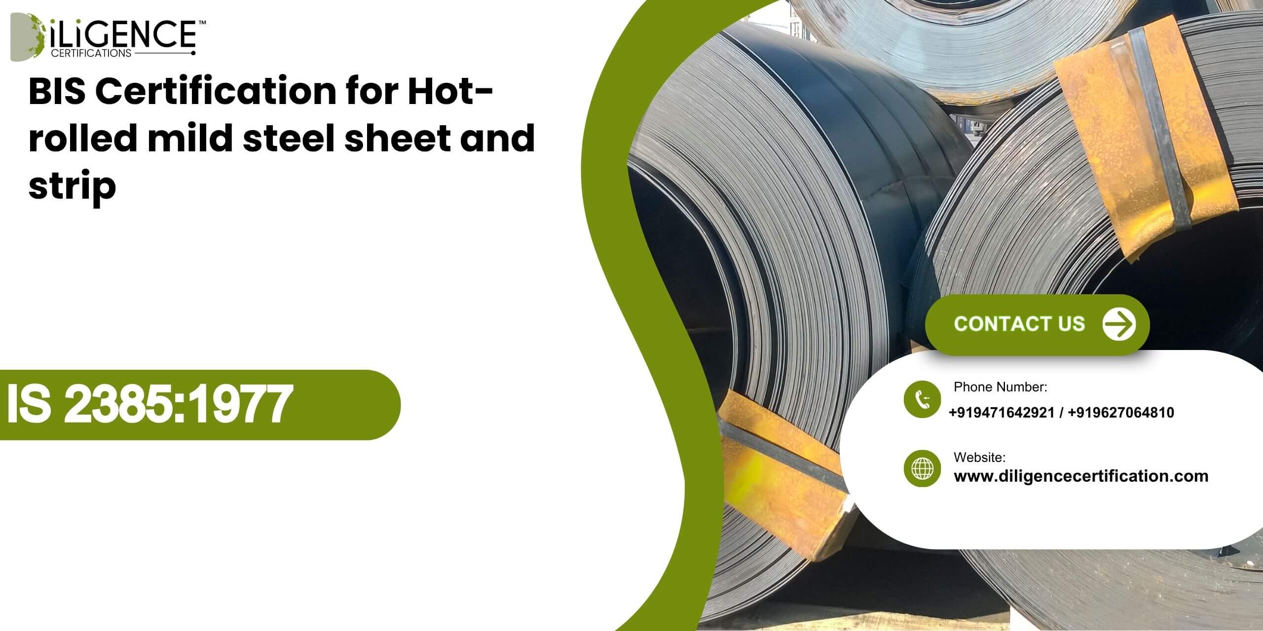 BIS Certification for Hot-rolled mild steel sheet and strip IS 23851977