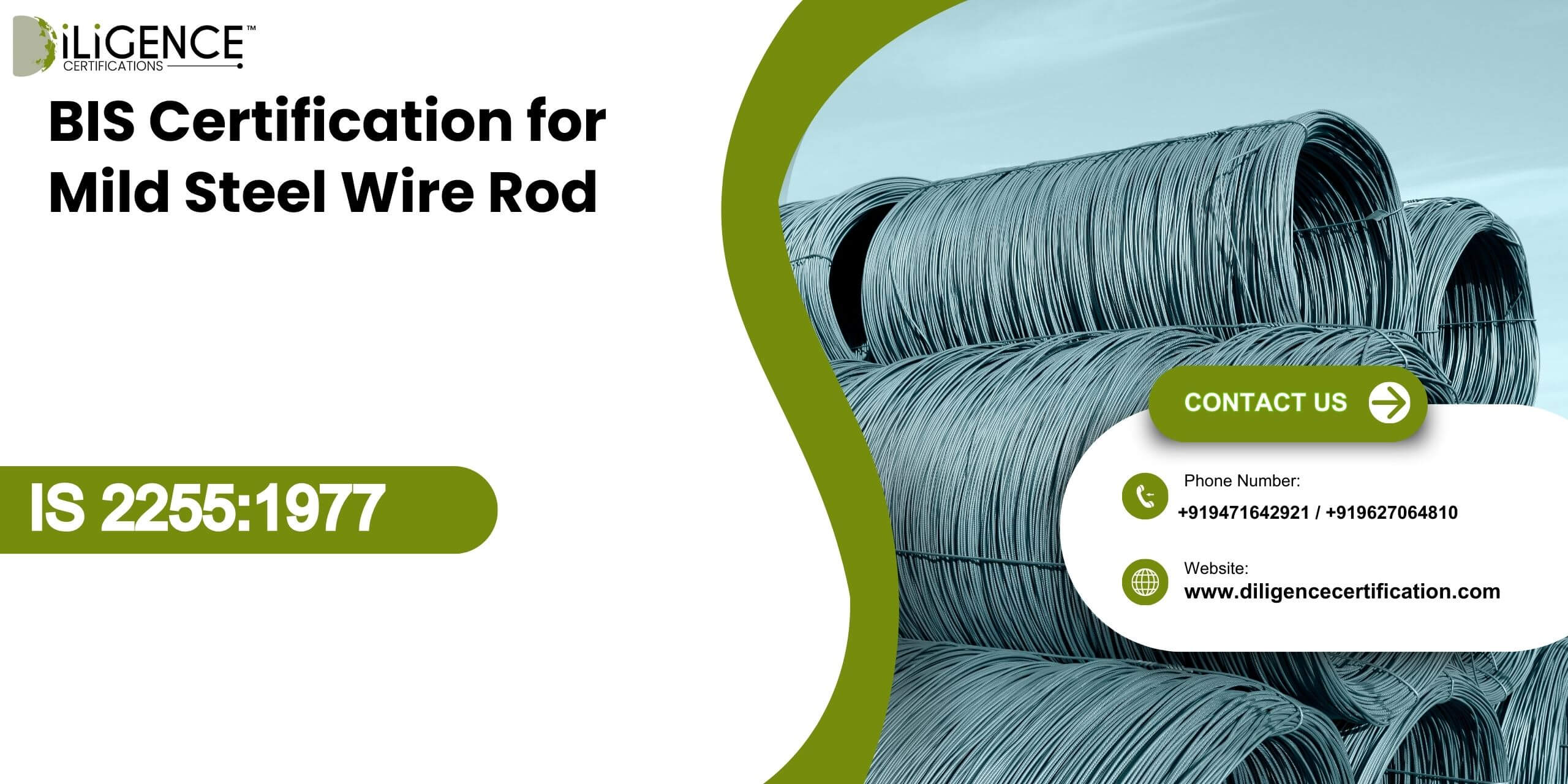 BIS Certification for Mild Steel Wire Rod IS 22551977
