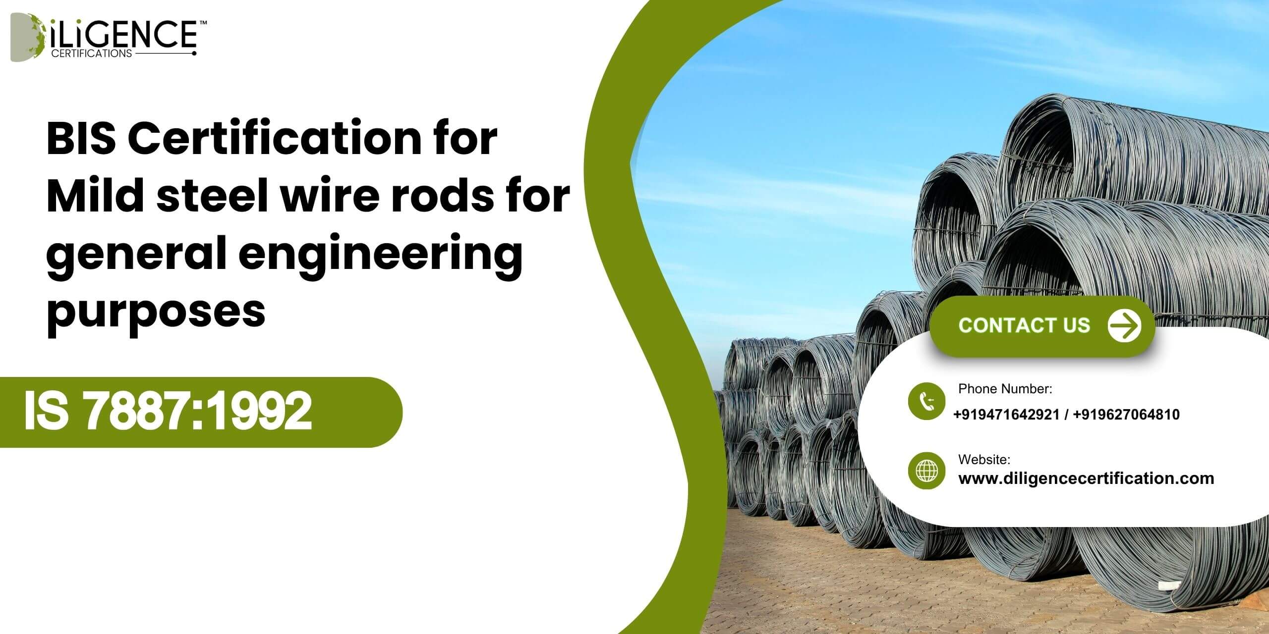 BIS Certification for Mild steel wire rods for general engineering purposes under IS 7887:1992