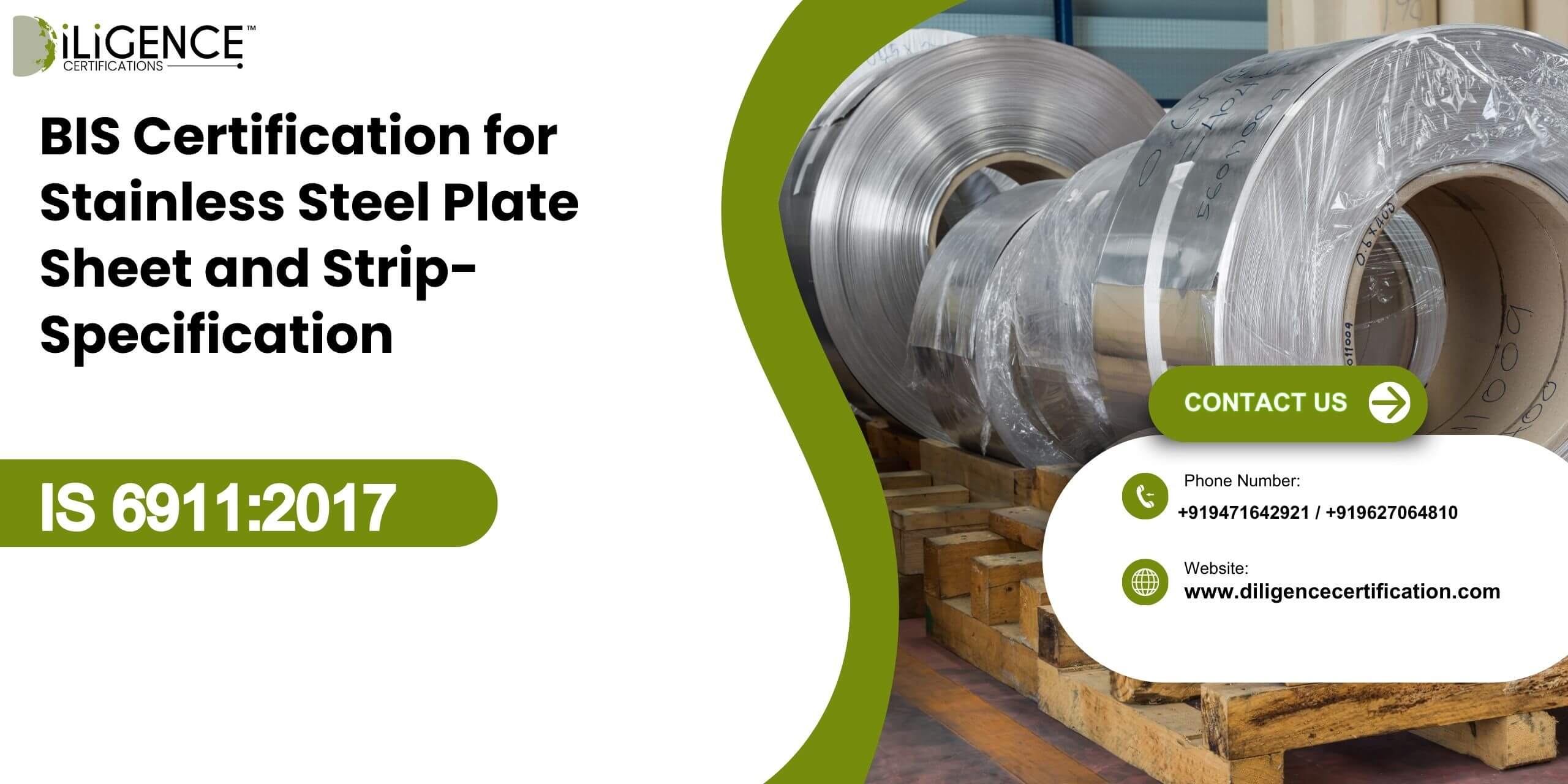 BIS Certification for Stainless Steel Plate Sheet and Strip- Specification IS 6911:2017