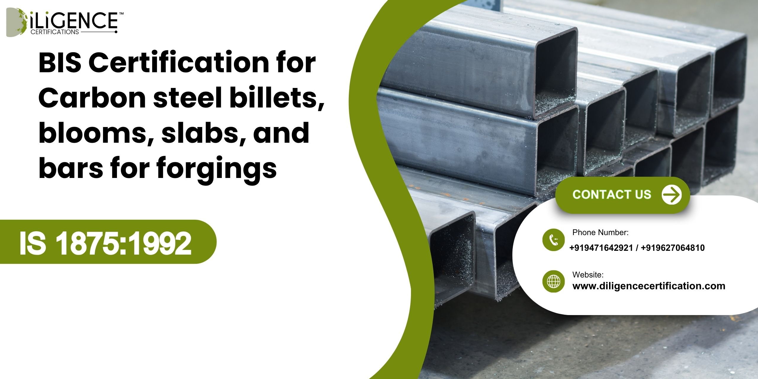 BIS Certification for Carbon steel billets, blooms, slabs, and bars for forgings