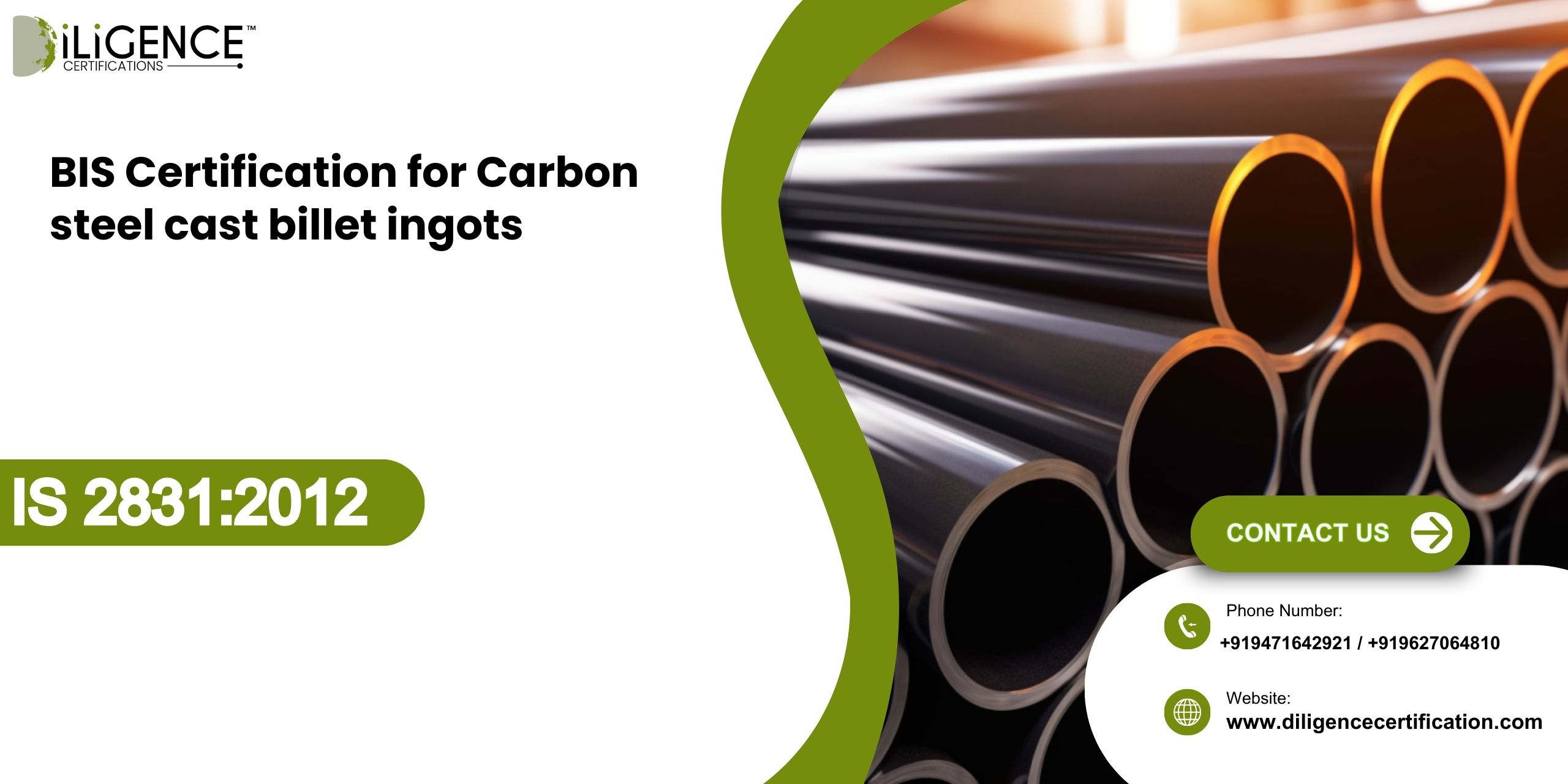 BIS Certification for Carbon steel cast billet ingots IS 28312012