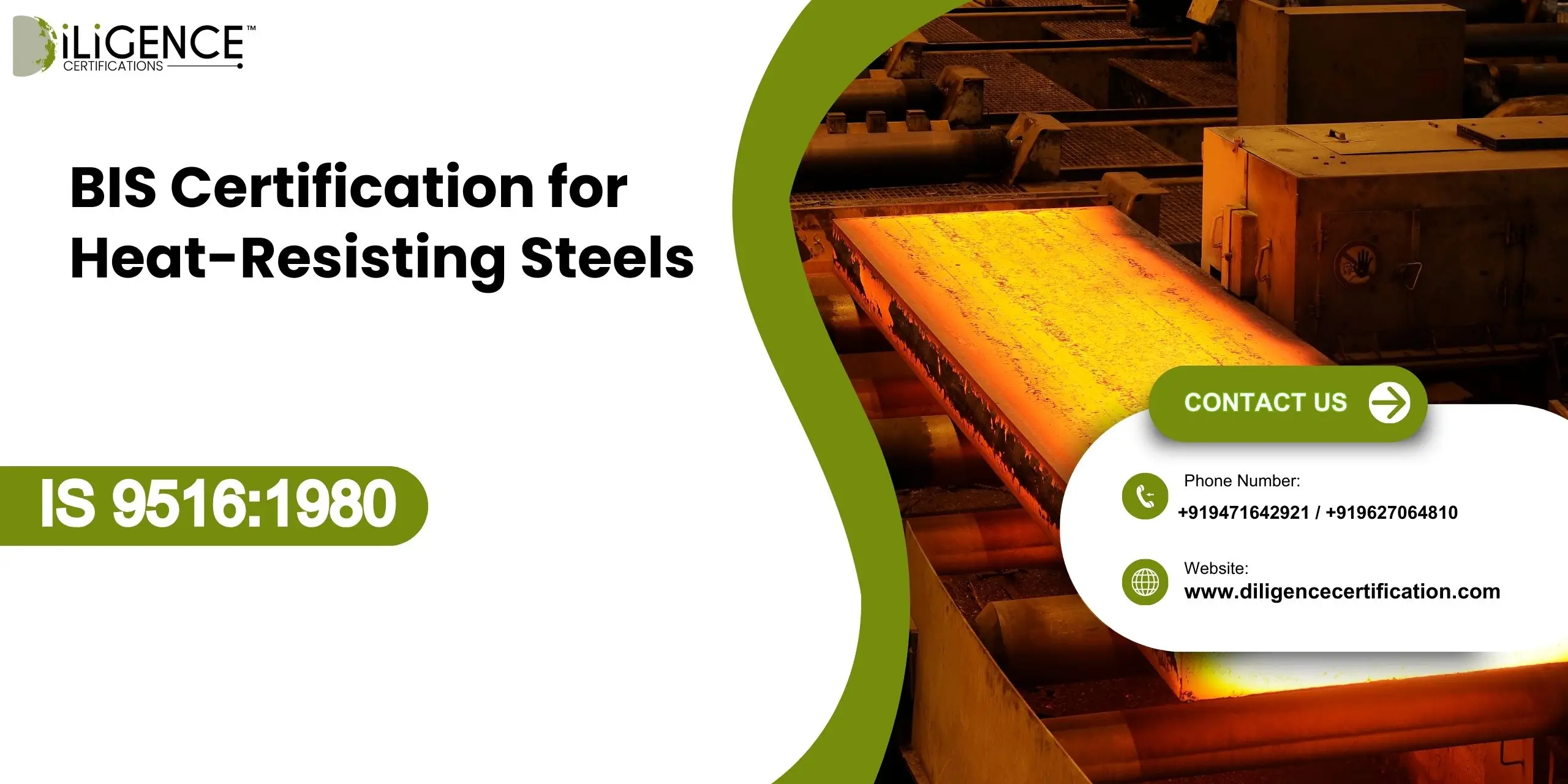 BIS Certification for Heat-Resisting Steels IS 95161980