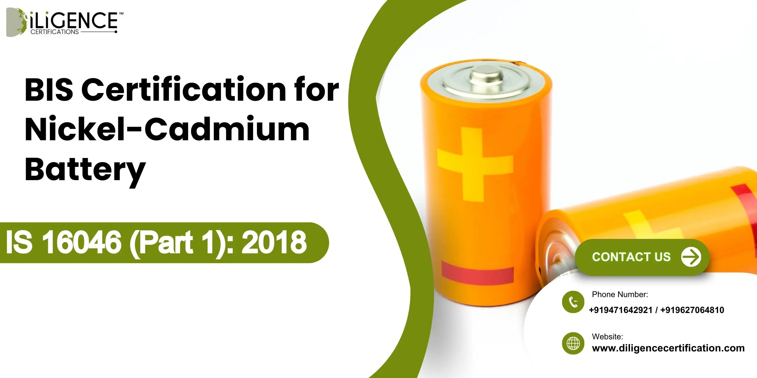 BIS Certification for Nickel-Cadmium Battery IS 16046 (Part 1) 2018
