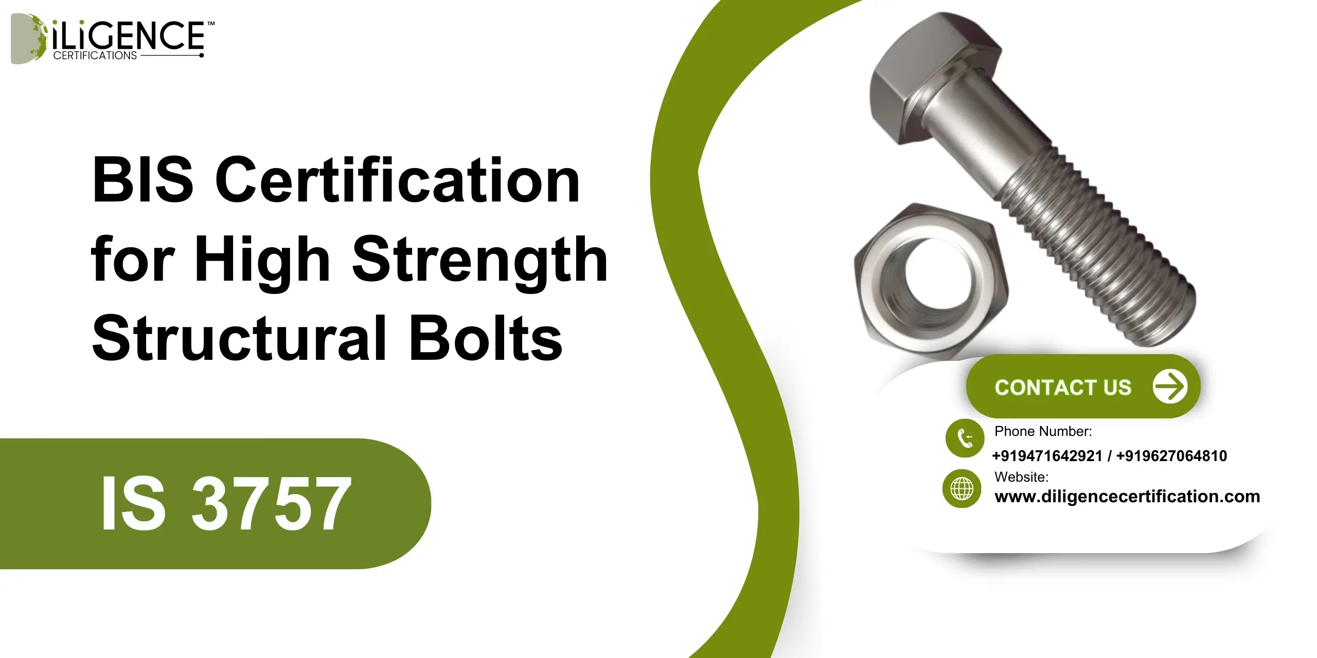 BIS Certification for High Strength Structural Bolts IS 3757 