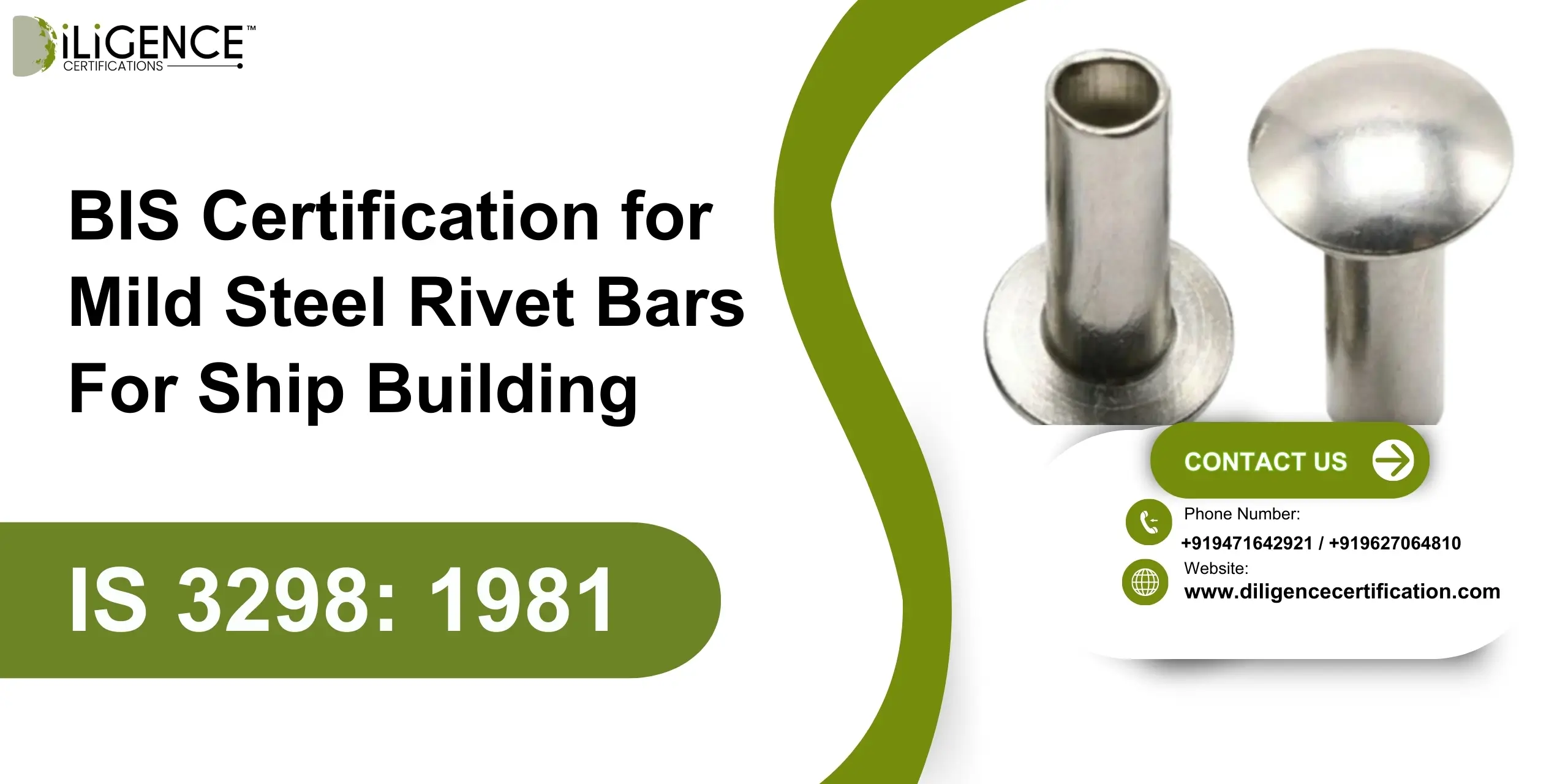 BIS Certification for Mild Steel Rivet Bars For Ship Building IS 3298: 1981