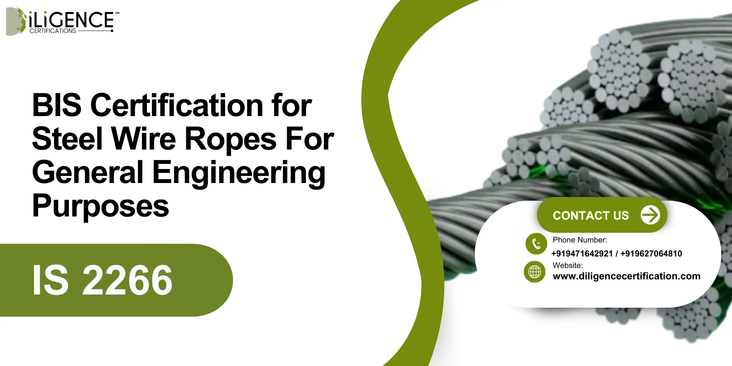 BIS Certification for Steel Wire Ropes For General Engineering Purposes IS 2266