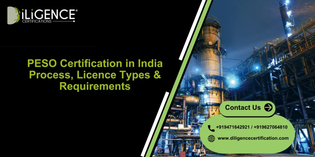 PESO Certification by Diligence certification