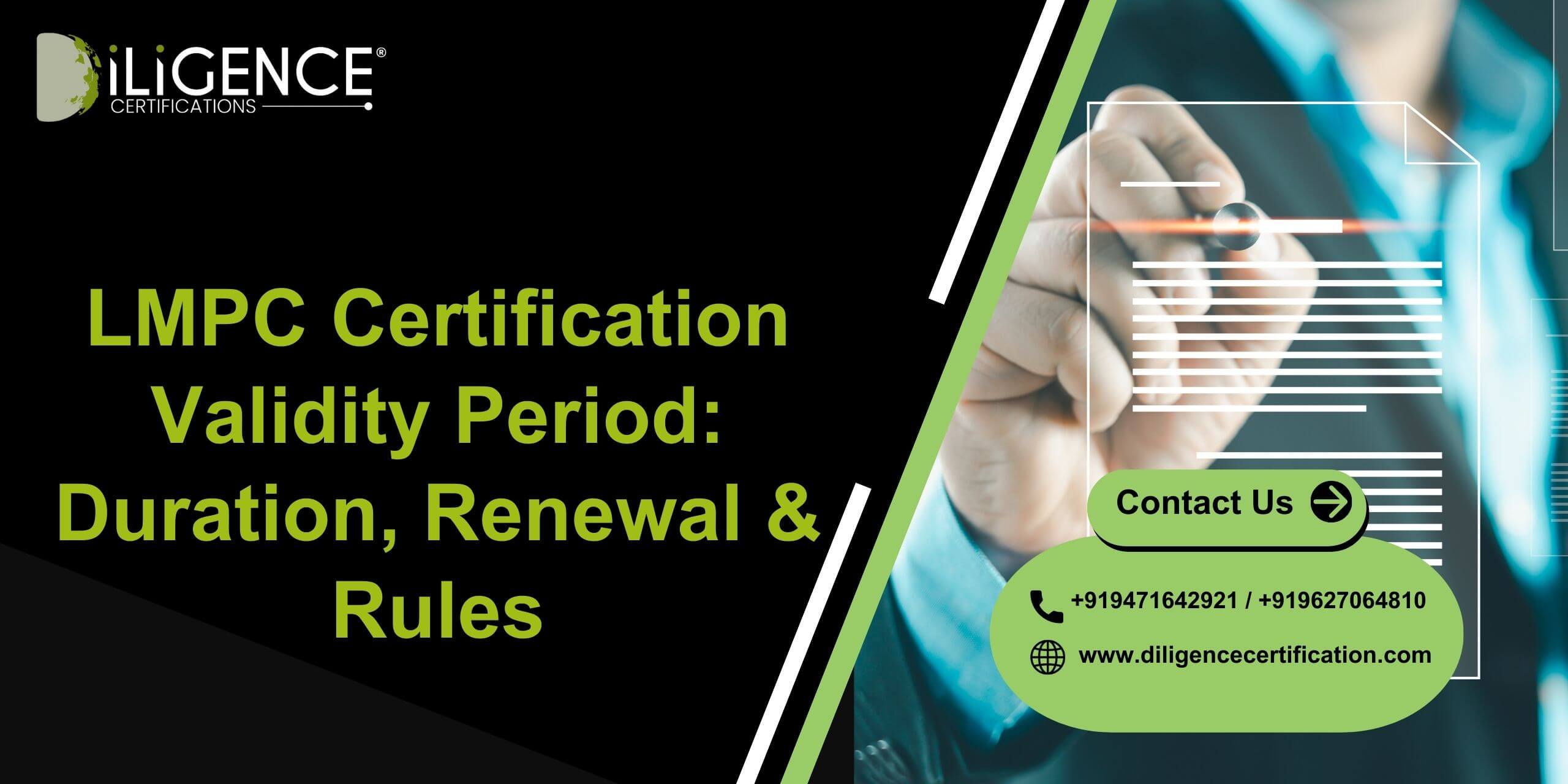 LMPC Certification Validity Period