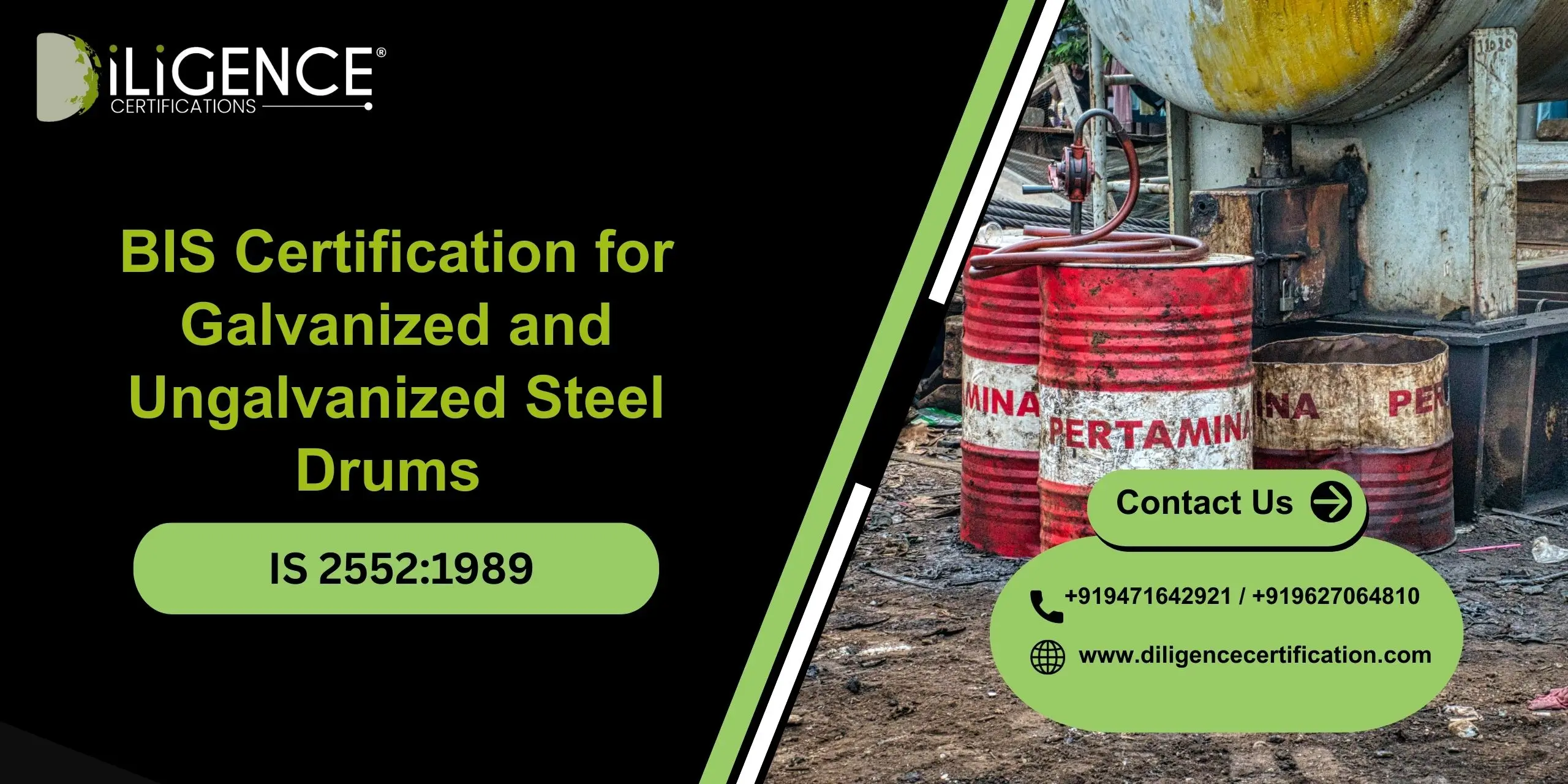 BIS for Galvanized and Ungalvanized Steel Drums