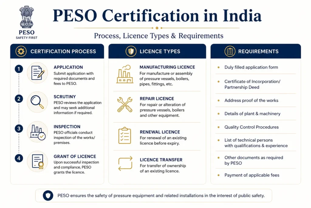 PESO Certification by Diligence certification