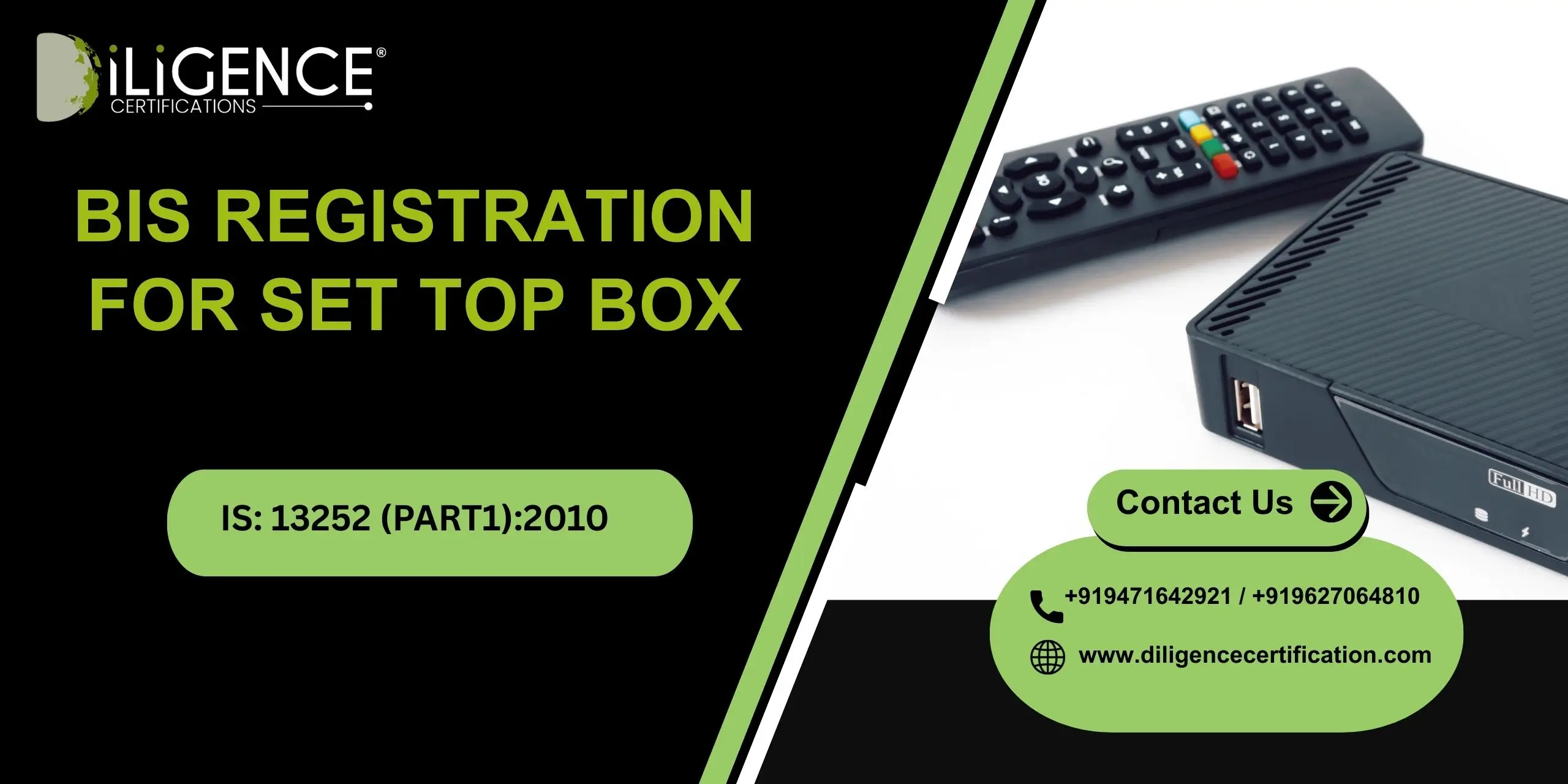 BIS REGISTRATION FOR SET TOP BOX
