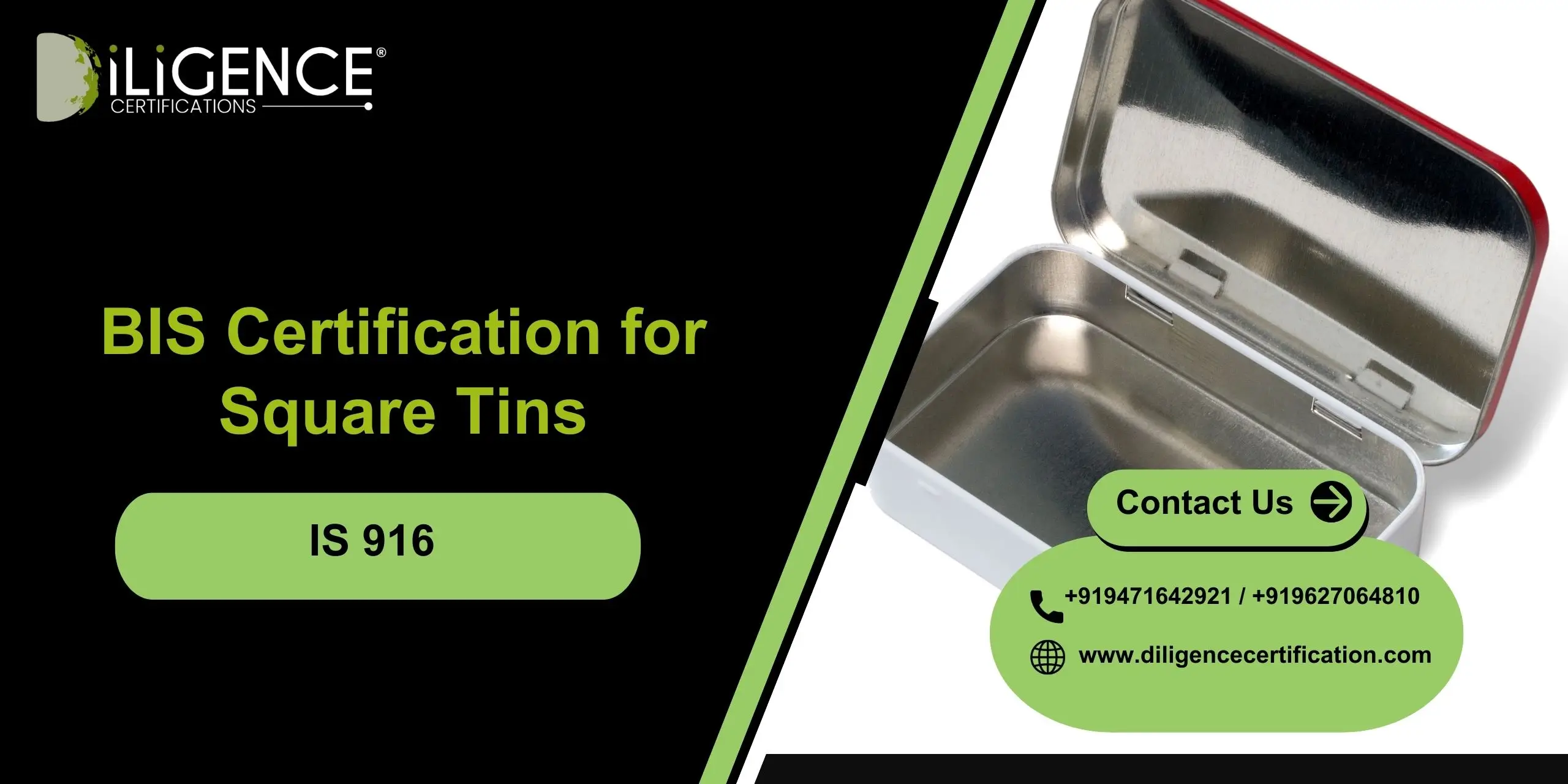 IS 916 BIS Certification for Square Tins