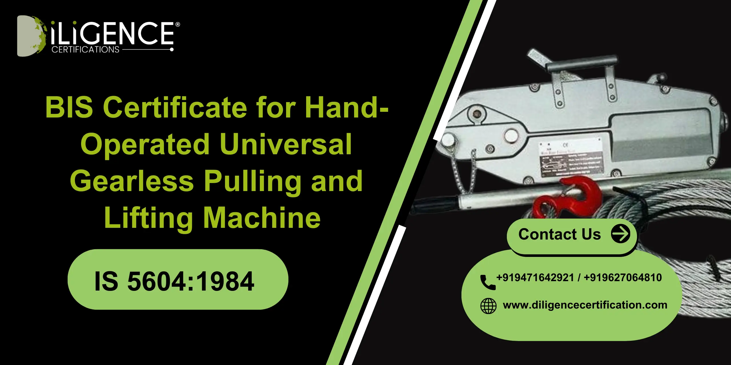 BIS Certificate for Lifting Machine