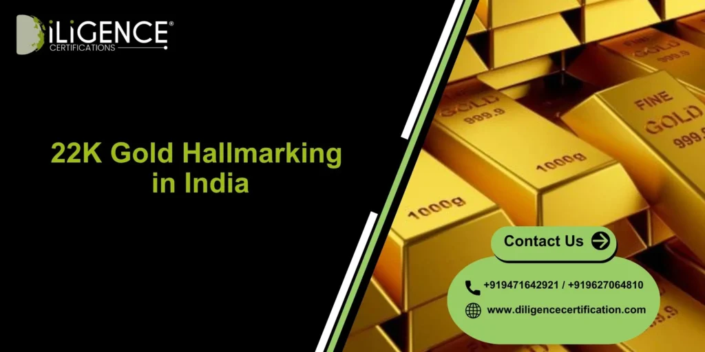 22K gold hallmarking in India showing BIS 916 purity stamp on jewellery
