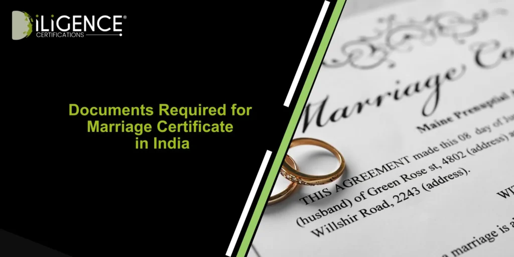 Marriage Certificate Documents Required