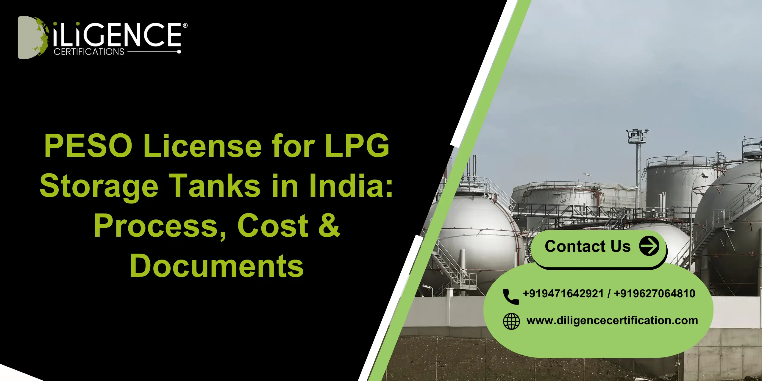 PESO LPG Storage Tank License India