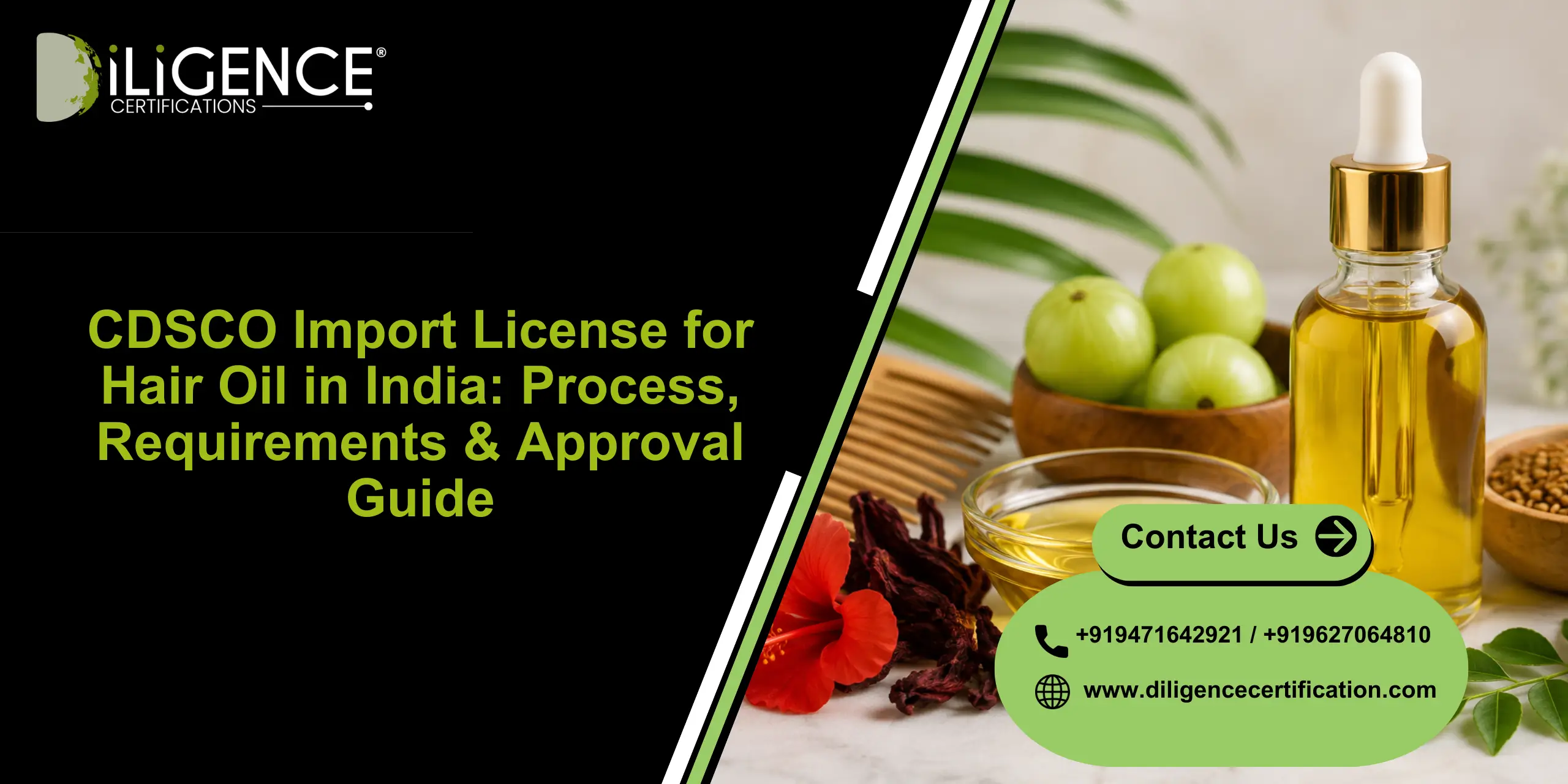CDSCO Import License for Hair Oil