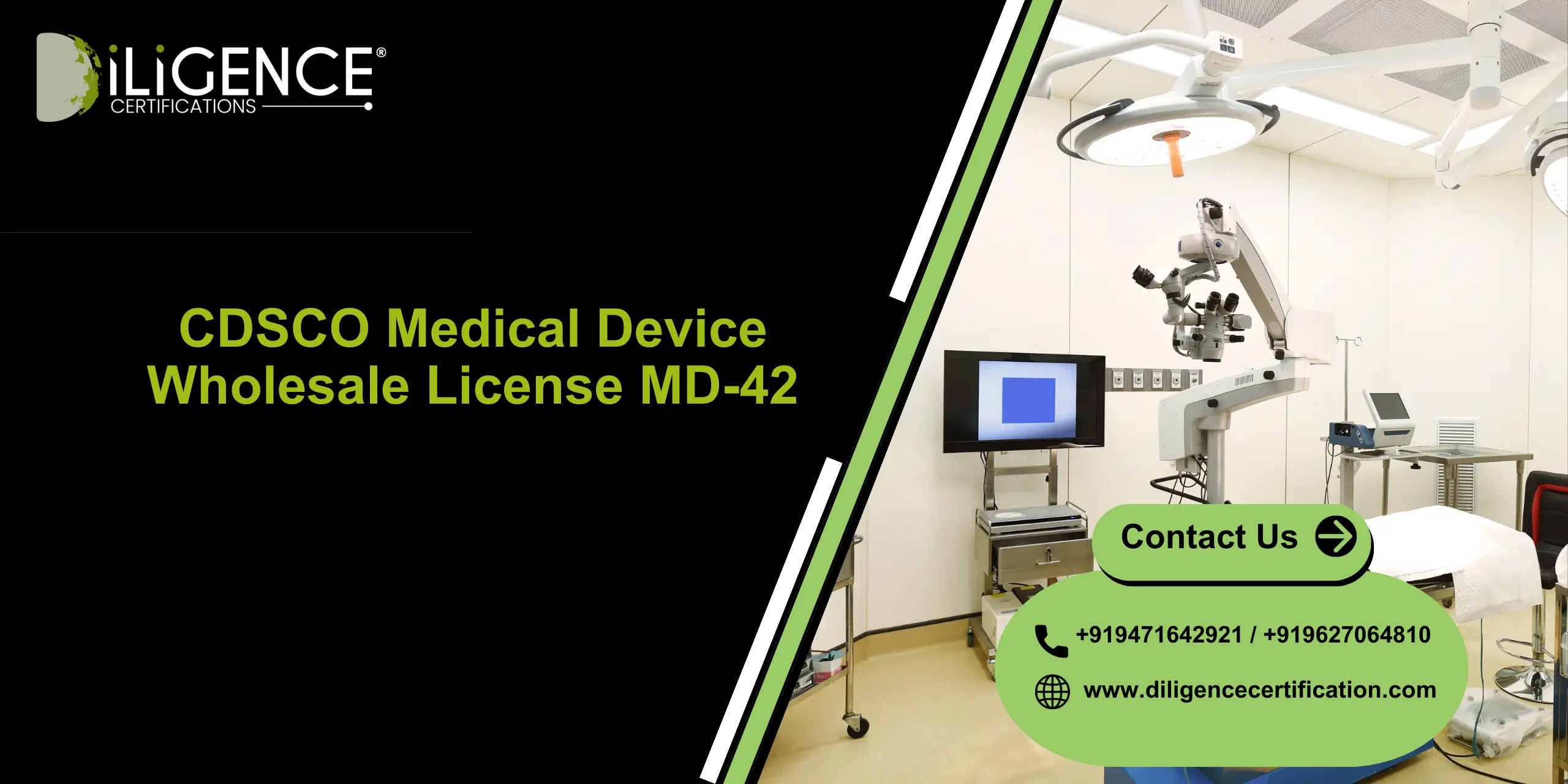 MD-42 Wholesale License for Medical Devices in India by Diligence Certification