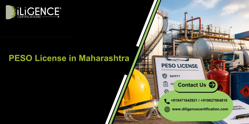 PESO License in Maharashtra consultancy by Diligence Certification, best consultant for PESO approval, documentation, and compliance support.