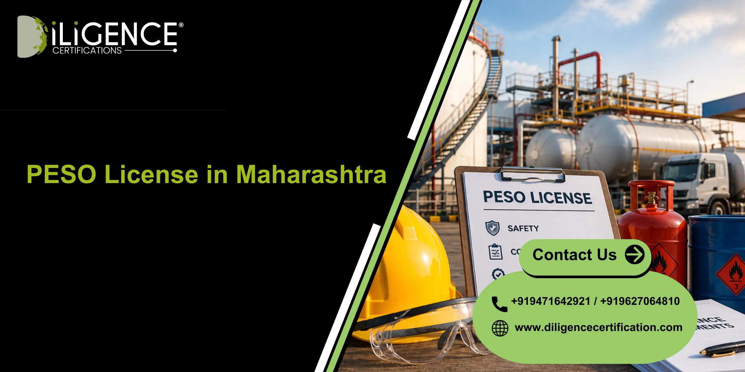 PESO License in Maharashtra consultancy by Diligence Certification, best consultant for PESO approval, documentation, and compliance support.