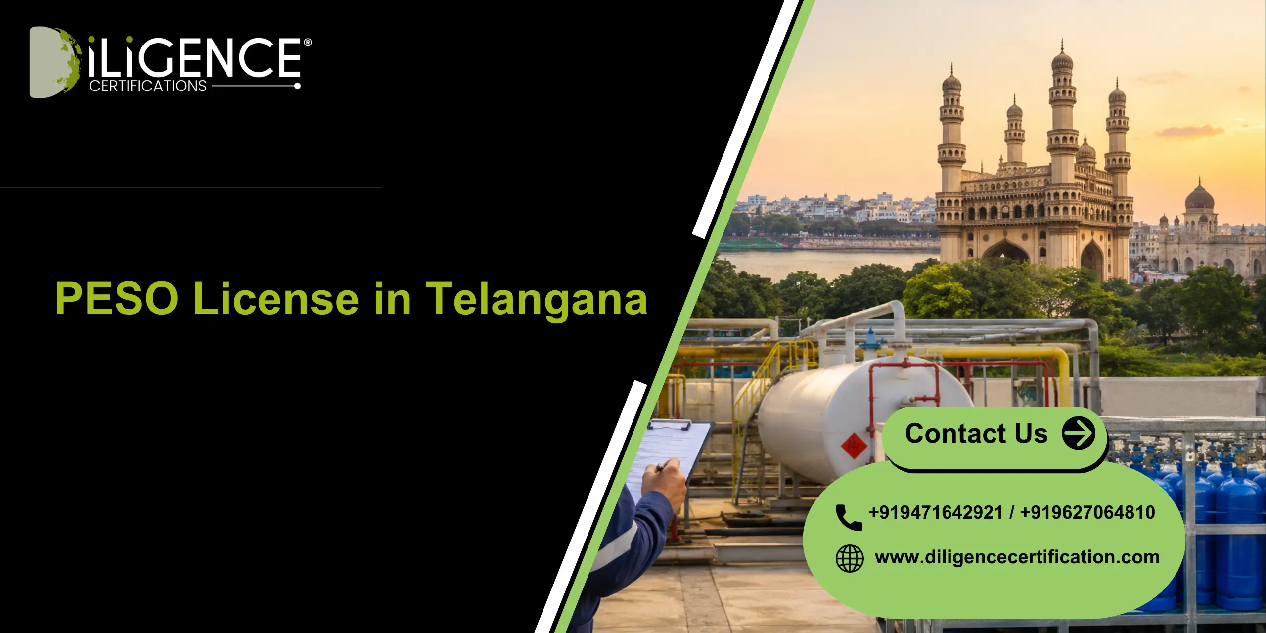 PESO License in Telangana – Diligence Certification, best consultancy for PESO approval, documentation, filing, and compliance support.