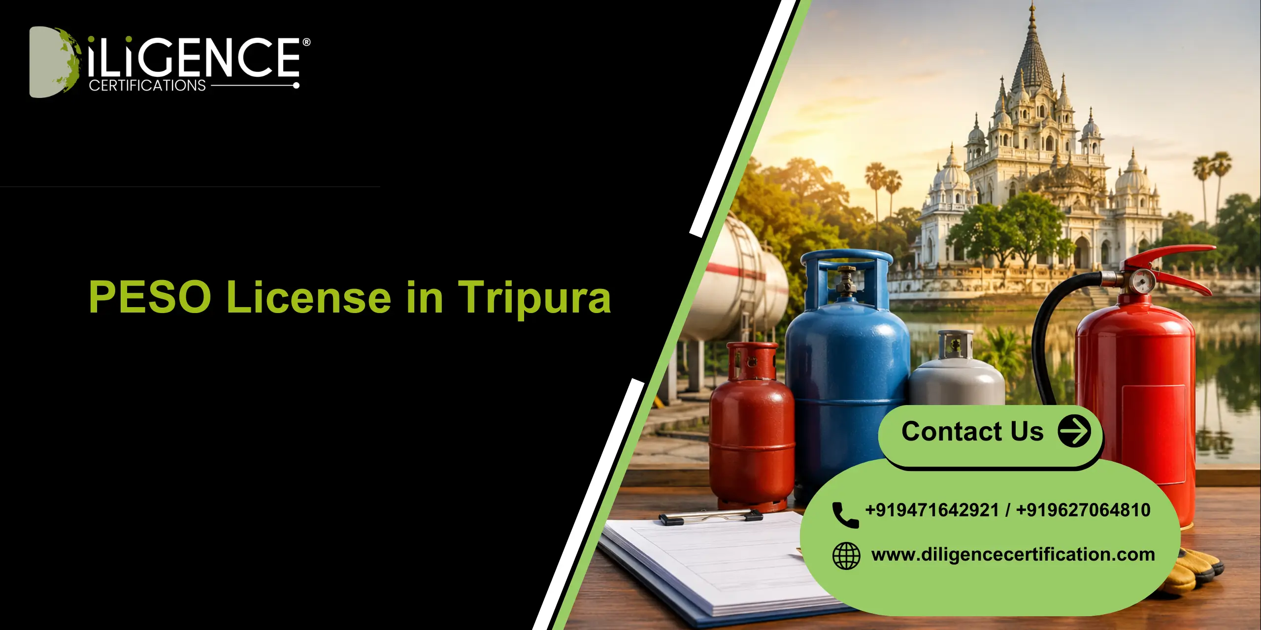 PESO License in Tripura consultant by Diligence Certification for expert PESO approval, documentation, and best consultancy support.