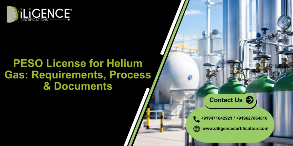 PESO License for Helium Gas
