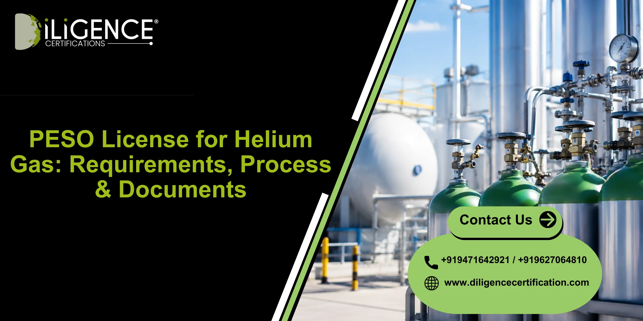 PESO License for Helium Gas