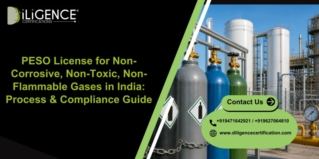 PESO License for Non-Corrosive, Non-Toxic, Non-Flammable Gases in India: Process & Compliance Guide