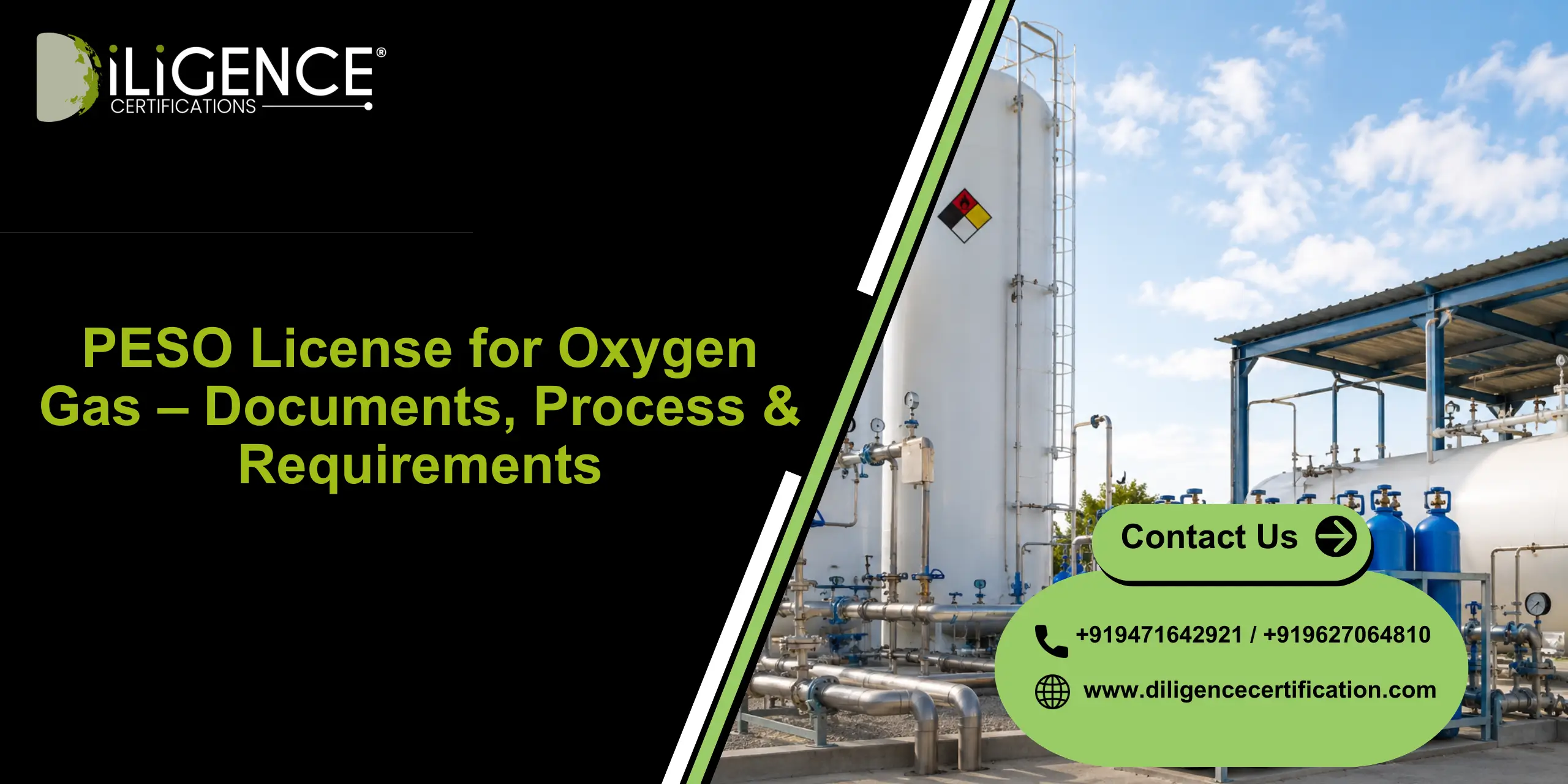 PESO License for Oxygen Gas