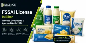 FSSAI License in Bihar for packaged dairy products including milk, curd, paneer, butter, cheese and lassi products for food business registration