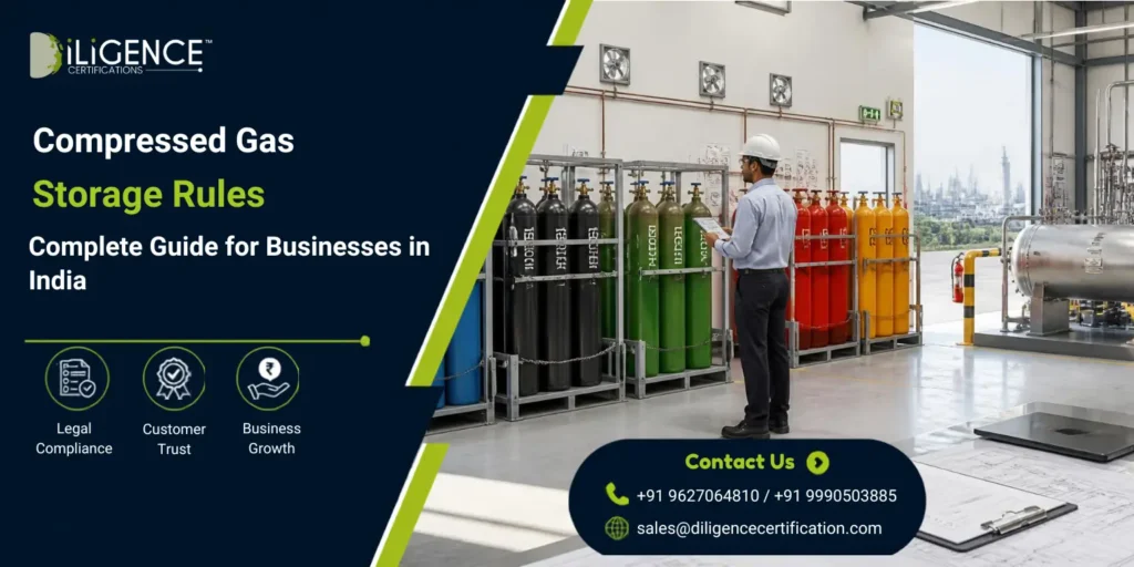 Compressed Gas Storage Rules in India for safe cylinder storage and PESO compliance