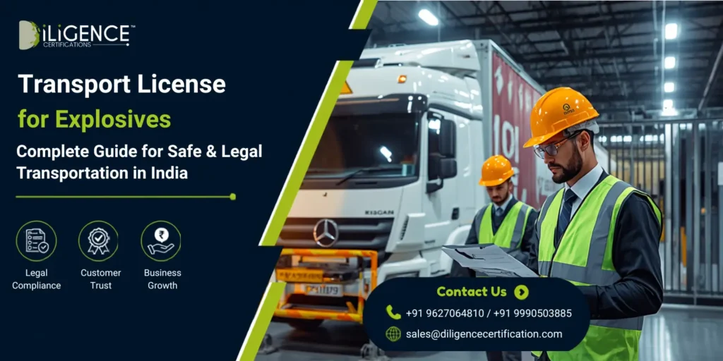Transport License for Explosives approval with PESO safety compliance and secure hazardous material transportation in India