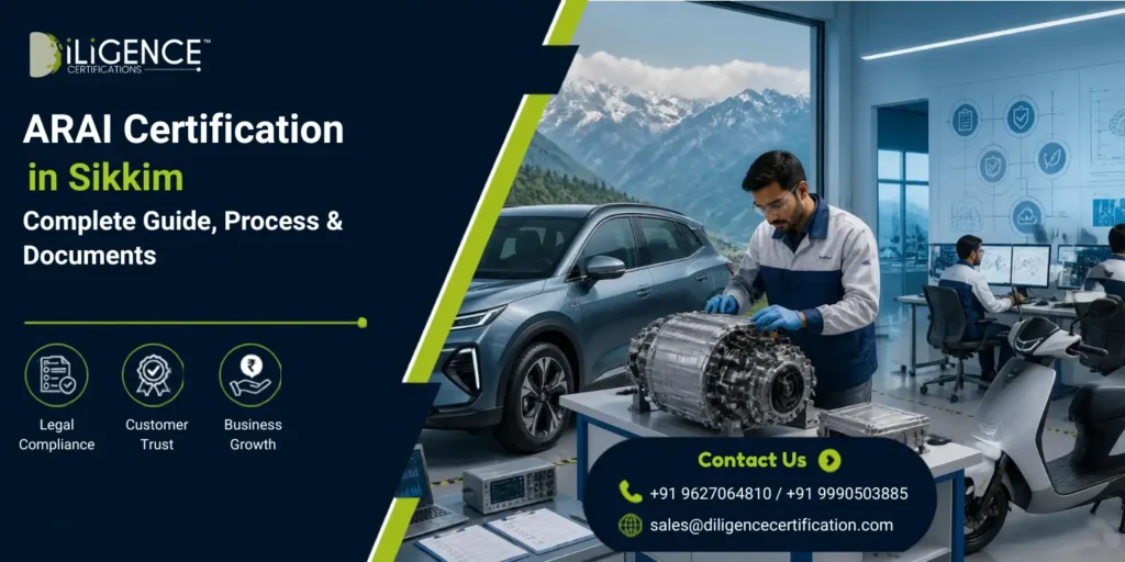ARAI Certification in Sikkim for vehicle testing, type approval, homologation, and automotive compliance
