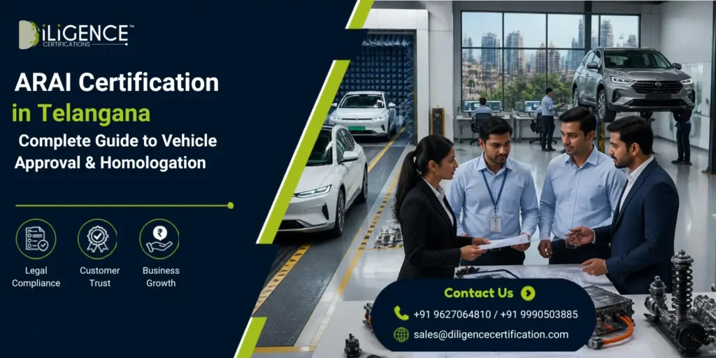 ARAI Certification in Telangana for vehicle homologation, type approval, automotive testing and compliance services.
