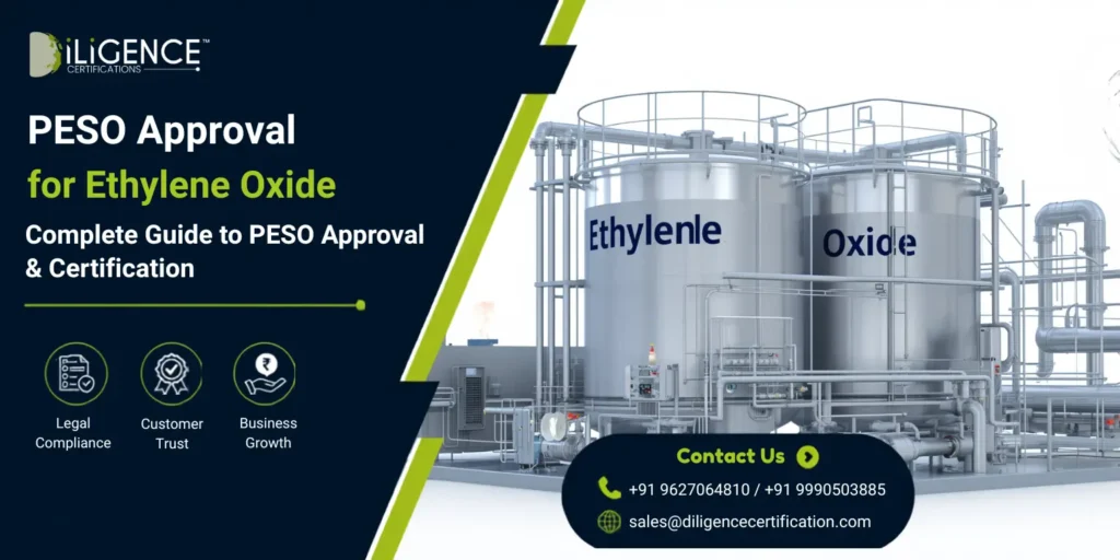 PESO Approval for Ethylene Oxide showing an industrial ethylene