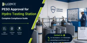 PESO Approval for Hydro Testing Station with gas cylinder hydrostatic testing equipment and safety inspection setup