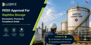 PESO Approval for Naphtha Storage at an industrial petroleum facility with storage tanks and safety inspection