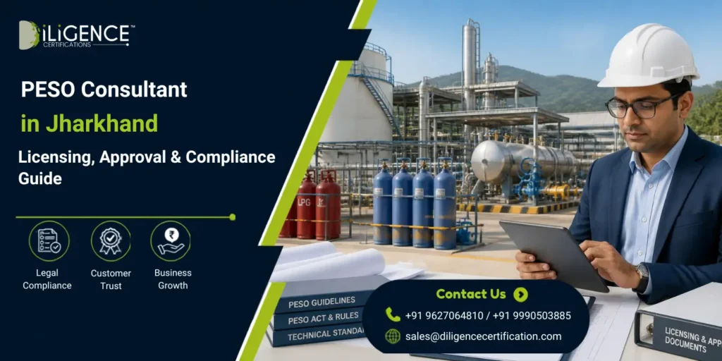 PESO Consultant in Jharkhand supporting industrial gas, pressure vessel, petroleum storage and regulatory compliance.