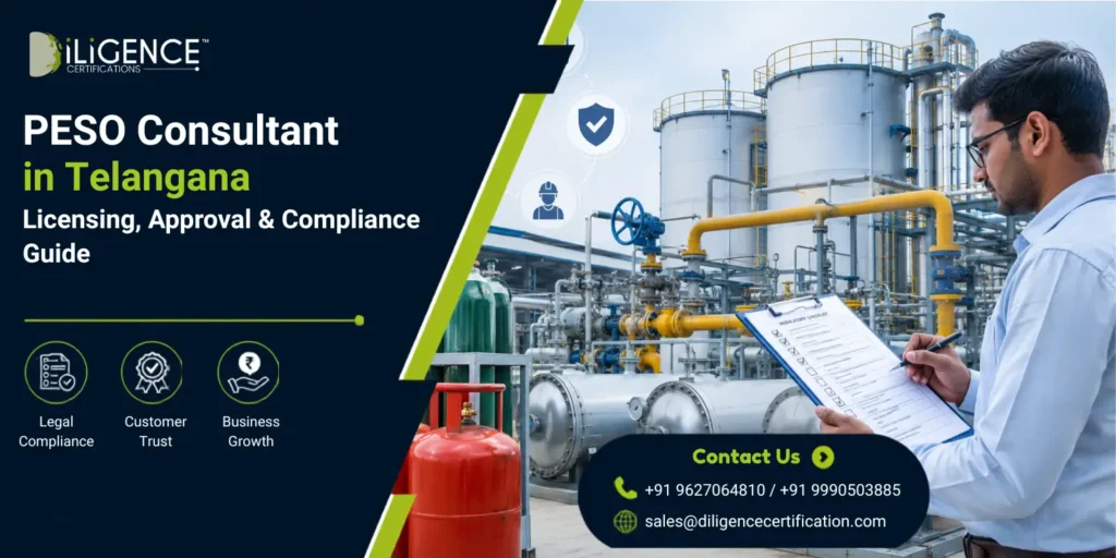 PESO Consultant in Telangana for industrial gas, petroleum, pressure vessel licensing and compliance